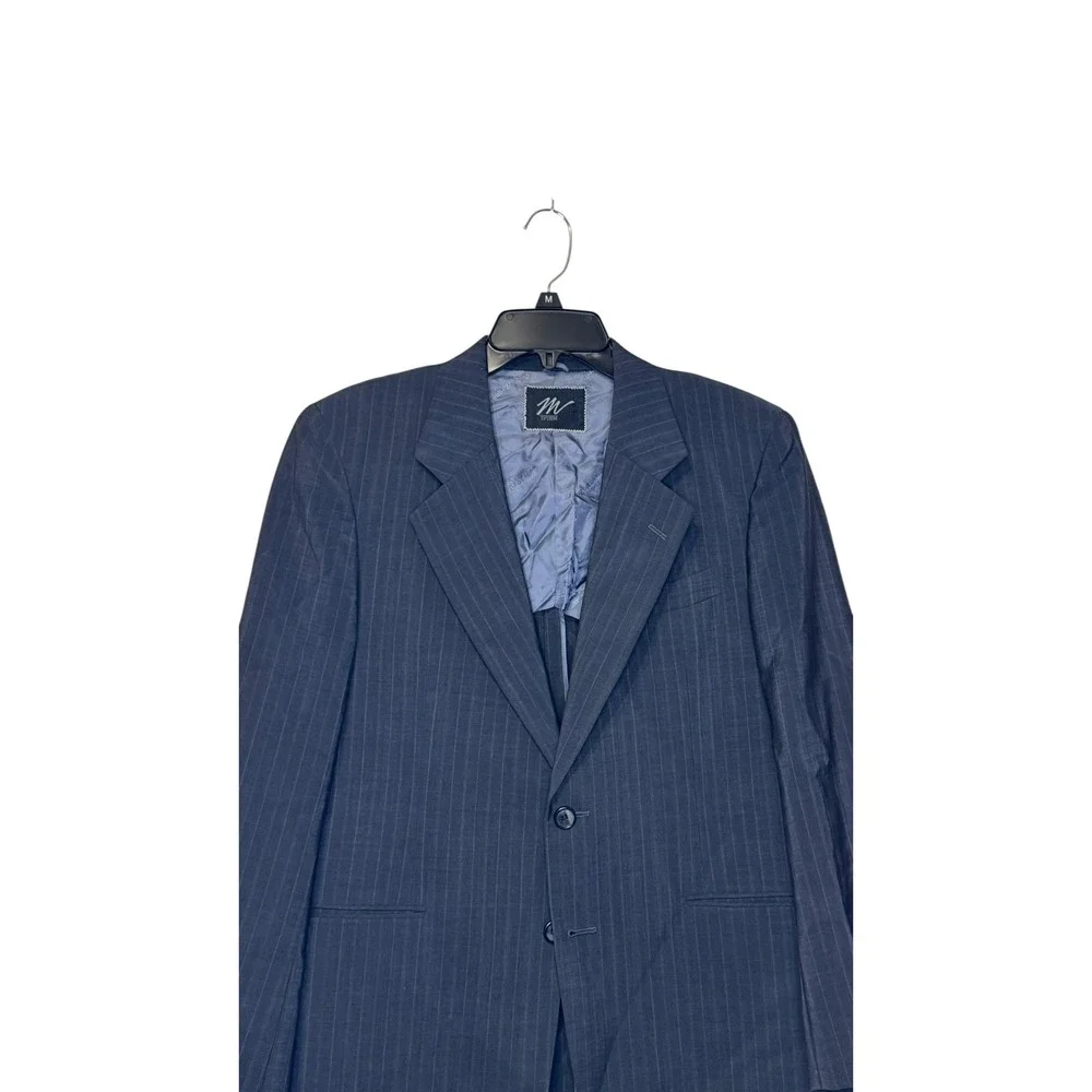 Emenegildo Zegna Women's Blazer‎ Jacket Mohair Trophy 2-Button Pinstriped Sz. 42
